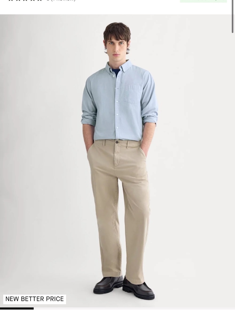Everlane Men's Chinos in Khaki 0610